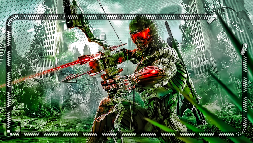 Crysis 3 featuring Game / Gaming, Lockscreen, Technology - Perfect PS Vita Wallpaper