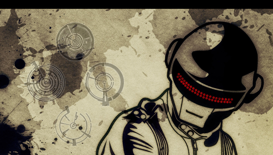 Daft Punk featuring Music, With Buttons, skull - Perfect PS Vita Wallpaper