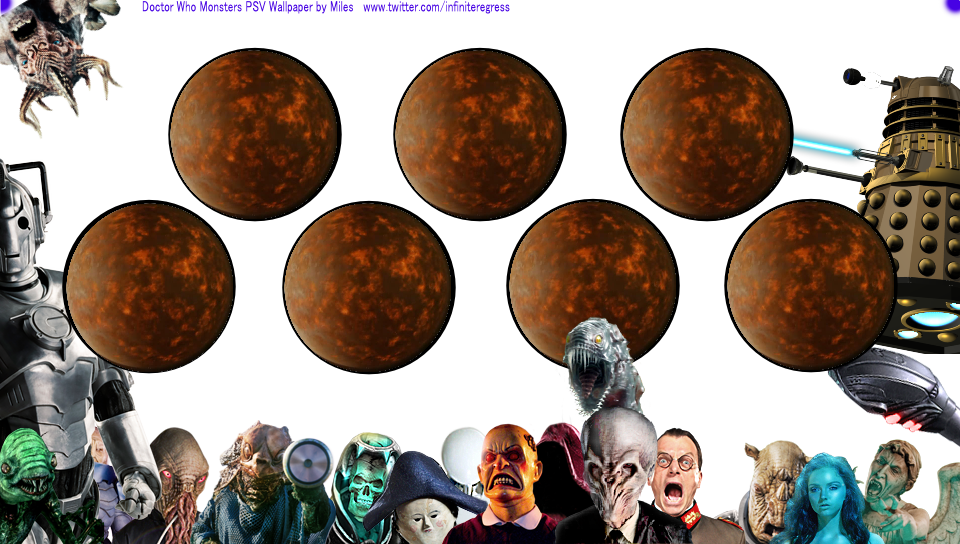 Doctor Who Monsters 'Dynamic' Wallpaper featuring Movies, Other, Technology, With Buttons, DeadMan, hachine miku - Perfect PS Vita Wallpaper