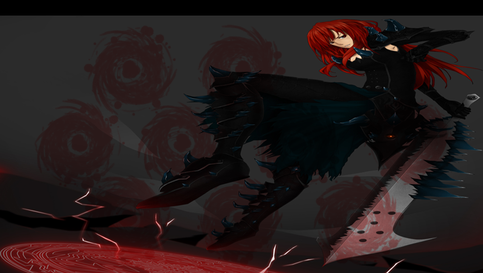 Erza Scarlet featuring Abstract / Arts, Anime, With Buttons, fairy tail - Perfect PS Vita Wallpaper