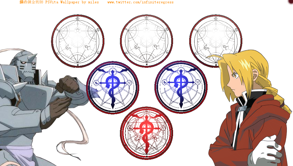 Fullmetal Alchemist 'Dynamic' Wallpaper featuring Anime, Cartoon, Movies, Other, With Buttons, alphonse elric, Cars, expendables, kill zone, Max Payne - Perfect PS Vita Wallpaper