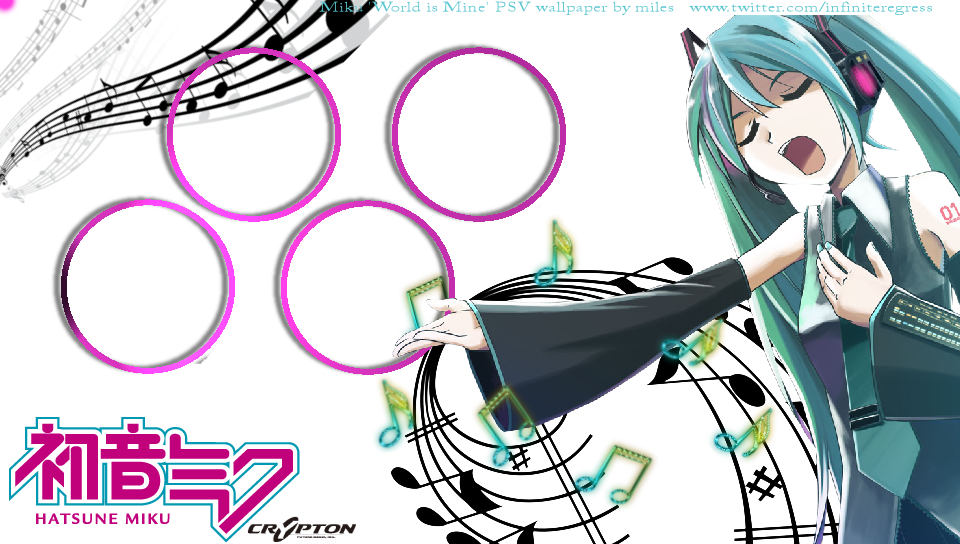 Miku - World is Mine 'Dynamic' Wallpaper featuring Anime, Cartoon, Celebrities, Game / Gaming, Music, Other, With Buttons, BRB FBI, hatsune miku, lock - Perfect PS Vita Wallpaper