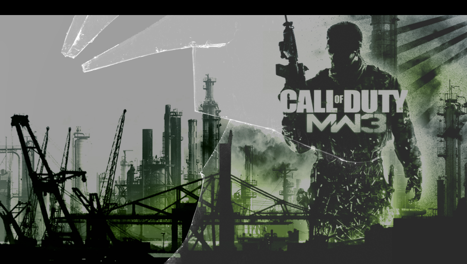 MW3 Broken Glass featuring Game / Gaming, modern warfare - Perfect PS Vita Wallpaper