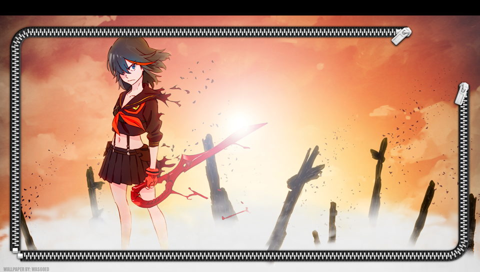 Ryuko Kill la Kill Lockscreen Sunlight featuring Anime, Lockscreen, Official, Shigeki no Kyojin, Xperia - Perfect PS Vita Wallpaper