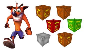 Crash Boxes featuring Game / Gaming, With Buttons, body damages - Perfect PS Vita Wallpaper