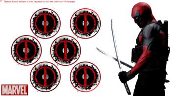 Deadpool 'Dynamic' Wallpaper featuring Cartoon, Game / Gaming, Movies, Other, With Buttons, captain america, iron man, marvel - Perfect PS Vita Wallpaper