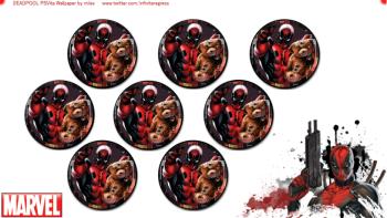 Deadpool 'Dynamic' Wallpaper featuring Cartoon, Game / Gaming, Movies, With Buttons, captain america, iron man, marvel - Perfect PS Vita Wallpaper