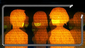 fake smiles featuring Abstract / Arts, Anime, Lockscreen, Kagamine Len, Kagamine Rin - Perfect PS Vita Wallpaper