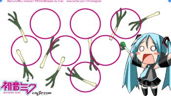 Hachune Miku Leekspin 'Dynamic' Wallpaper featuring Anime, Cartoon, Game / Gaming, Music, Other, Technology, With Buttons, aperture science, BRB FBI, fullmetal alchemist, glados, hatsune miku, portal - Perfect PS Vita Wallpaper