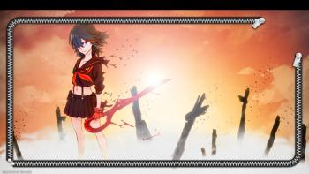 Ryuko Kill la Kill Lockscreen Sunlight featuring Anime, Lockscreen, Official, Shigeki no Kyojin, Xperia - Perfect PS Vita Wallpaper